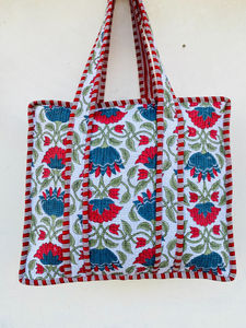 Best Selling Hand Quilted Multi-Patchwork Tote <b>Bag</b> Beautiful Women's Cotton Kantha Beach <b>Bag</b> Handmade Print Decoration Shopping - Product Image 2