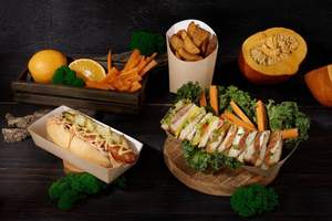 ถาดกระดาษคราฟท์สำหรับอาหารแบบขายส่ง สำหรับอาหารแบบนำกลับบ้าน  พร้อมโลโก้สั่งทำ - Product Image 2