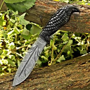 High Quality Handmade Damascus Steel Outdoor <b>Camping</b> Suravivl Hunting Knife Wooden Handle OEM Customizable Industrial Grade - Product Image 1