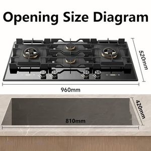 Offre Spéciale 24 pouces en acier inoxydable gaz 4 brûleurs cuisinière à gaz cuisinière à gaz cuisine table de cuisson - Product Image 4