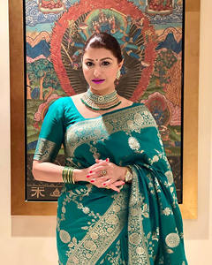 Vente chaude Traditionnel Banarasi Doux Soie Saree Nuptiale Mariage Festival Porter du Fournisseur Indien pour les Fêtes Prix de Gros - Product Image 2