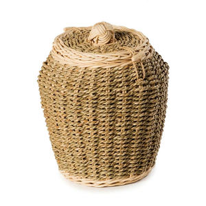 Rustic braided wicker ashes casket for <b>pet</b> handcrafted natural seagrass memorial <b>urn</b> container durable eco friendly keepsake - Product Image 5