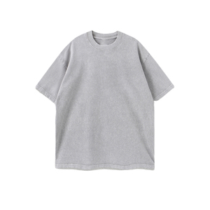 Custom Cotton Heavyweight Oversized T Shirt High Quality Vintage Acid Wash 260gsm Streetwear Heavyweight T-shirt - Product Image 2
