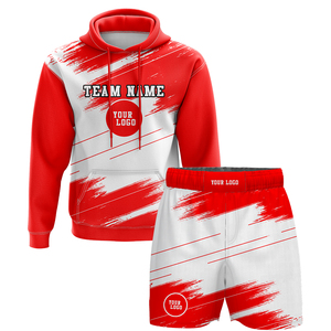 2025 Venta de alta calidad Logotipo personalizado 100% Poliéster Sublimación Conjunto de Sudadera con capucha en blanco para hombres - Product Image 2