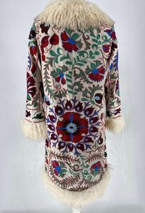 Suzani เสื้อโค้ทตัวยาวสำหรับผู้หญิง, เสื้อคลุมกิโมโนใส่กลางแจ้งพอดีตัวชุดของขวัญเทศกาลแจ็กเก็ตตัวยาวฤดูหนาวสไตล์โบฮีเมียนฤดูหนาวใหม่ฤดูหนาว - Product Image 4