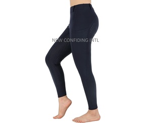 Better Quality High Waist <b>With</b> <b>Phone</b> <b>Pockets</b> Custom Fashionable Ladies Equestrian <b>Leggings</b> Breathable Horse <b>Riding</b> Tights - Product Image 5
