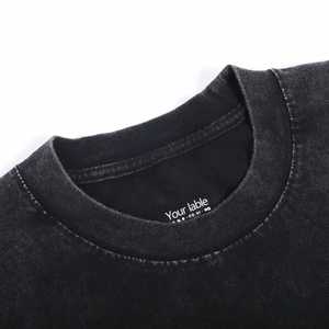 เสื้อยืดผู้ชายผ้าฝ้ายโอเวอร์ไซส์สไตล์วินเทจโอเวอร์ไซส์100% 2025ซักด้วยกรดออกแบบได้ตามต้องการ - Product Image 5