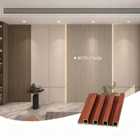 Panneau mural rainuré en composite de fibres de bambou, imitation bois, étanche, moderne et classique, pour hôtel, salon, appartement