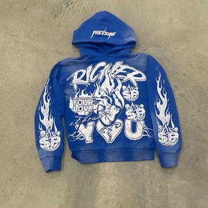 Pull Puff Printing Sweats à capuche pour hommes lourds French Terry Street Wear Sweats à capuche les plus vendus pour hommes et femmes - Product Image 4