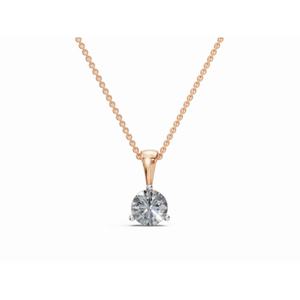 Pendentif rond de qualité supérieure en diamant de laboratoire de 0,5 carat, or 9 KT, 14 KT, 18 KT, bijoux en gros, fournisseur OEM B2B, exportateur - Product Image 1