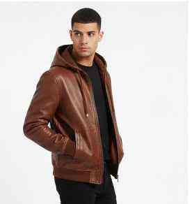 Sweat à capuche à col montant en cuir de haute qualité 100% pour unisexe / Sweat à capuche à impression numérique de couleur unie pour l'hiver - Product Image 5