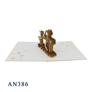 Meilleur Prix Carte Pop-up 3D Chat Mignon Dessin Animé Papier Fait Main Cadeaux Vietnam Hanoï Tendances Actuelles Cadeaux d'Anniversaire Ventes Flash Viet-craft - Product Image 2