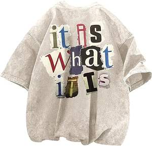 Custom Acid <b>Wash</b> T-Shirts 2025 Boxy Fit Street Style Lightweight Fabric for Clothing Brands Resellers and OEM Buyers - Product Image 1