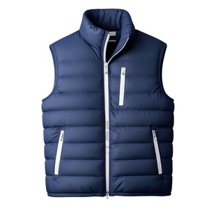 Chaleco de burbuja brillante impermeable para hombre, chaqueta acolchada de invierno sin mangas, transpirable, ligero, logotipo personalizado, chaleco acolchado OEM 2025 - Product Image 1
