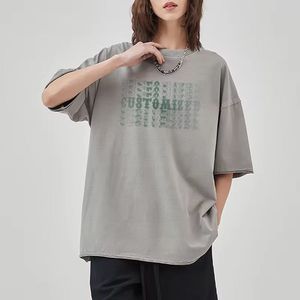 Nouveau Style pour hommes vente chaude lettre imprimée personnalisée col rond à manches courtes t-shirt décontracté t-shirt vêtements de sport - Product Image 6