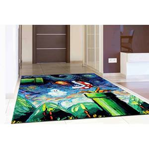 Mario Starry Night Rug: <b>Van</b> Gogh Style, Soft Decor Rug,Nonwoven Thin Rug - Product Image 5