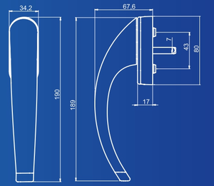 Manija de ventana de calidad premium Jumbo Ege Acoustic - Product Image 2
