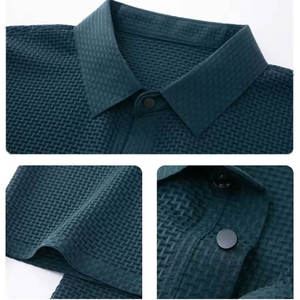 Camiseta de Polo de manga corta con estilo para hombre, tela de algodón transpirable, diseño moderno, ropa de verano de tacto suave, Polo sólido a la moda - Product Image 6