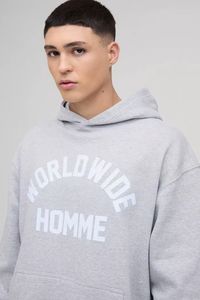 ชุดวอร์มมีฮู้ดสำหรับผู้ชายโอเวอร์ไซส์ซักได้ทั่วโลกชุดวอร์มลำลองระบายอากาศได้ดีและใส่สบาย - Product Image 3