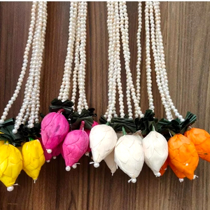 ดอกบัวไม้โซลีพร้อมลูกปัดแขวนผนังสำหรับตกแต่งเพดานและฉากหลังฮาลดีเมนตกแต่งอเนกประสงค์ - Product Image 6