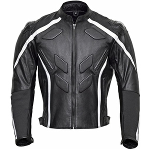 Men's Slim Fit Motorcycle Biker <b>Leather</b> Jacket Windproof OEM Custom Fashion Motorbike Coats Wholesale <b>Leather</b> Clothing - Product Image 2