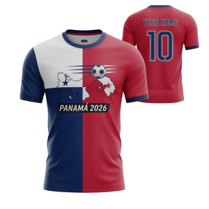 Maglia da Calcio Unisex per Tifosi WC 2026, Design Bandiera Rossa Bianca e Blu, T-Shirt per Giornata di Partita - Product Image 2