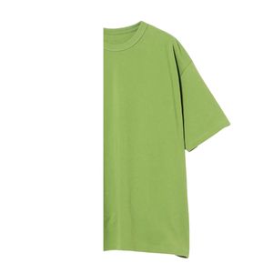 T-shirt décontracté pour homme grande taille avec logo personnalisable sur le devant, manches courtes, vert clair, 220 g/m², 100 % coton biologique respirant - Product Image 3
