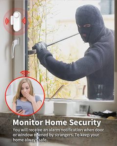 डेटेक वाइफी डोर सेंसर अलार्म डिटेक्टर एलेक्सा गूगल असिस्टेंट के साथ रियल टाइम अलार्म डिटेक्टर रियल टाइम अलार्म - Product Image 3