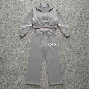 Ensemble de survêtement pour femme, vert sarcelle, manches longues, demi-zip, style sportif, couleur unie, pantalon à cordon de serrage, respirant, coupe régulière, pour l'automne - Product Image 2