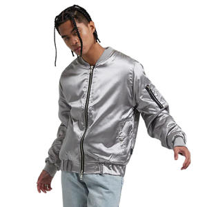 Veste de haute qualité Commande personnalisée Veste universitaire en satin Logo brodé Veste en satin respirant de haute qualité pour hommes - Product Image 6