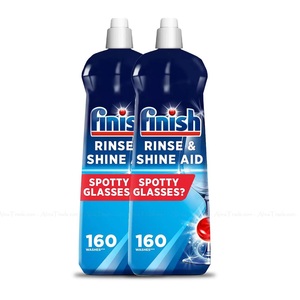 Lemon Sparkle Rinse and Shine, Aditivo para Lavavajillas, Finish, 160 Lavados, Efecto de Lámina de Agua para Platos Impecables - Product Image 4