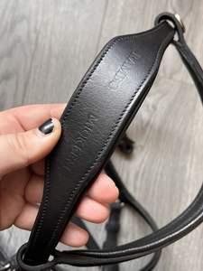 Bride de compétition Rambo Micklem-Noir-Petit cheval (taille Cob) Casque en cuir verni - Product Image 6