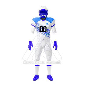ชุดอเมริกันฟุตบอลพร้อมเสื้อและกางเกงแขนสั้นระบายอากาศสำหรับทีมโรงเรียนหรือสโมสร - Product Image 1