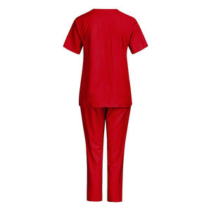 Uniforme de hospital 100% algodón con cuello en V al por mayor, uniforme médico de fregado, traje de fregado de enfermera - Product Image 6