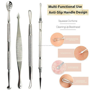 Kit Profesional de Extracción de Puntos Negros de Grado Médico, 4 Piezas, Extractor de Acné y Espinillas, Juego de Herramientas de Acero Inoxidable para la Cara - Product Image 4