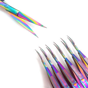 Tijeras profesionales de acero inoxidable para manicura de uñas, tijeras para cutículas con opciones de hoja curva y recta - Product Image 2