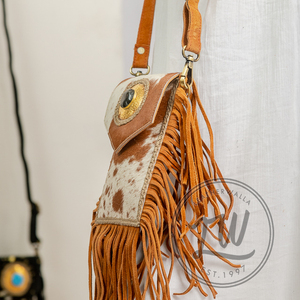 LW Handmade Real Leather Ladies' Handbag Vintage Bohemian Single <b>Strap</b> <b>Shoulder</b> Bag Multi-Color for Spring/Summer - Product Image 6