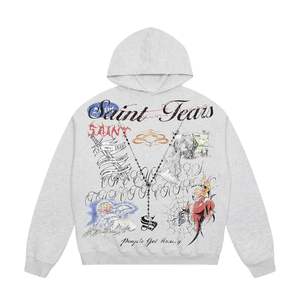 Pull-over unisexe de luxe de haute qualité pour hommes Sweats à capuche pour hommes Designs personnalisés 3d Puff Print logo Design Graphic Hoodies Men - Product Image 1