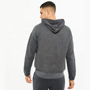 Survêtement en coton personnalisé, vêtements de sport, pantalon de jogging d'entraînement en plein air avec logo, veste pull-over pour hommes, ensemble 2 pièces - Product Image 2