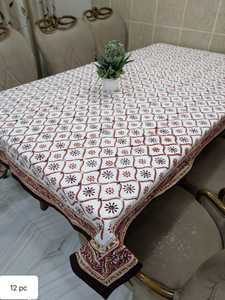 Mantel de algodón 100% con Diseño Artesanal Floral moderno elegante, hecho a mano, estampado tradicional, cubierta de mesa - Product Image 5