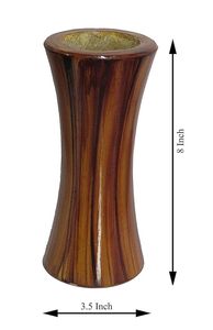 Jarrón de madera ecológico, decoración para mesa de salón, artículos de madera maciza, flores, botella, adorno, decoración del hogar - Product Image 4