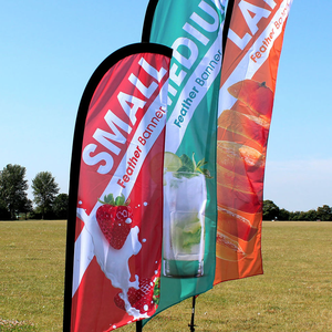 Bandera Personalizada con Impresión por Sublimación, Asta de Fibra de Vidrio, Bandera de Playa, <span class=keywords><strong>Publicidad</strong></span> Exterior, Bandera Recta para Grandes Espacios Exteriores - Product Image 3