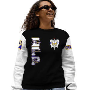 Sudadera con Cuello Redondo para Mujer de la Hermandad Sigma Gamma Rho, Azul y Dorado de 1922, Ropa Griega de Primera Calidad, Sudadera de Forro Polar, Estilo Invernal, Regalo - Product Image 5