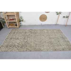 Alfombra de retazos de lana Vintage Beige marrón vaca piel viscosa PP hecho a mano Jacquard técnica Rectangular pasillo tamaño 4,1X7,5 látex - Product Image 3