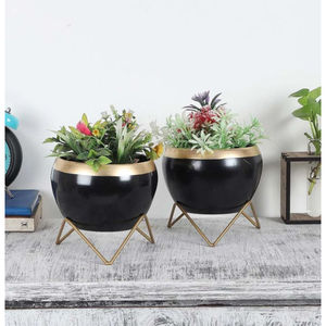 Nouveau 2026, Pot à plantes et herbes en fer noir, design fabuleux, pour décoration de jardin, produit très demandé - Product Image 2