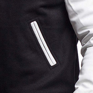 แจ็กเก็ตเบสบอลผู้ชายแจ็กเก็ตเบสบอลปักลายกำมะหยี่ทรงพอดีตัวลำลองสำหรับผู้ชายคุณภาพระดับพรีเมียม - Product Image 5