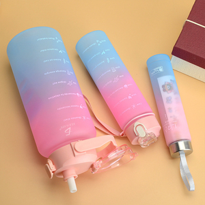 Borracce Motivazionali per Sport Acquatici con Set Trio di Bicchieri Ispirati alla Palestra con Cannuccia per l'Ispirazione Fitness - Product Image 4