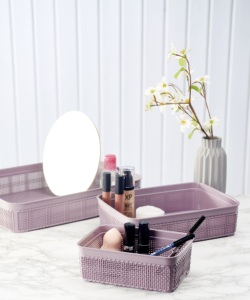 Afossa ตะกร้า1.5L ปอกระเจาอเนกประสงค์เบอร์1ทนทานน้ำหนักเบาออแกไนเซอร์สำหรับโฮมออฟฟิศห้องน้ำความจุขายส่ง - Product Image 5