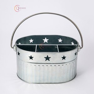 Fantastic Decorative Utensils & Cutlery Holder For Home and Hotel Handmade Galvanized Caddy <b>Tool</b> Kitchenware Storage Organizer - Product Image 1