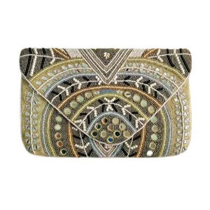 Unique Handmade <b>Rainbow</b> Beaded Clutch Purse for Women and Girls Colorful Multi Patterned Bridal Evening Bag Fashionable Party - Product Image 6